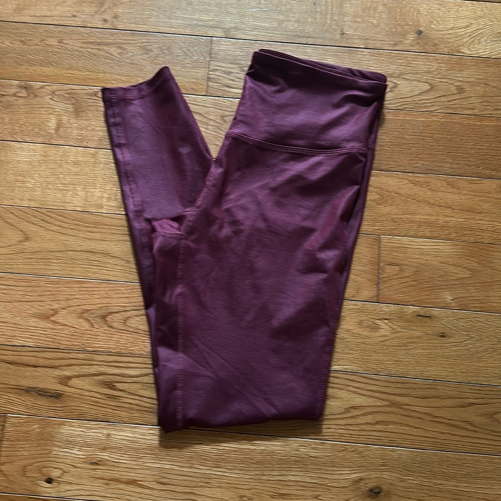 Champion burgundy/maroon full length workout leggings size L
